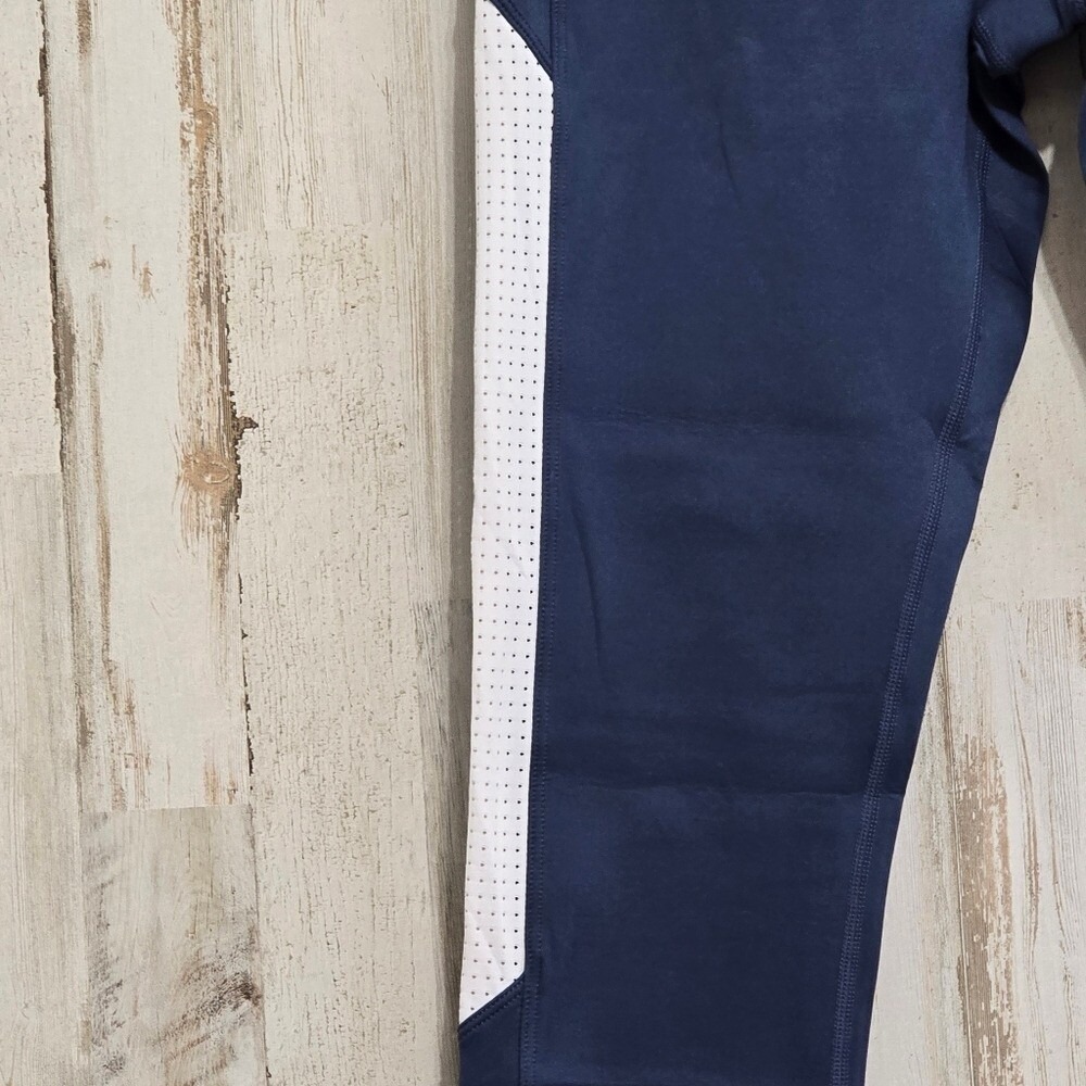 ZYIA Active Navy White Primo Hi Rise 7/8 24" Leggings Size 6-8 Medium - Picture 2 of 6
